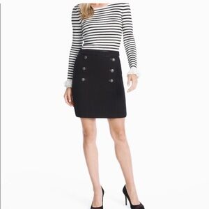 White House Black Market Black Knit Mini Skirt 🆕